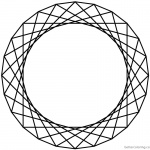 Celtic Knot Coloring Pages Rotated Ornament