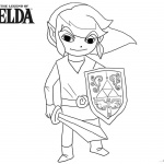 Chibi Link from Legend of Zelda to Coloring Pages