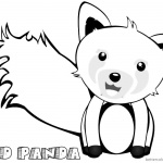 Cute Red Panda Coloring Pages Clip Art