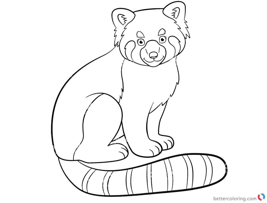 Cute Red Panda Coloring Pages - Free Printable Coloring Pages