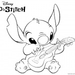 Disney Lilo and Stitch Coloring Pages Simple Fanart Drawing