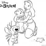 Disney Lilo and Stitch Ohana Coloring Pages Characters