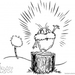 Dr Seuss Lorax Coloring Page Awesome Drawing Lorax and Tree