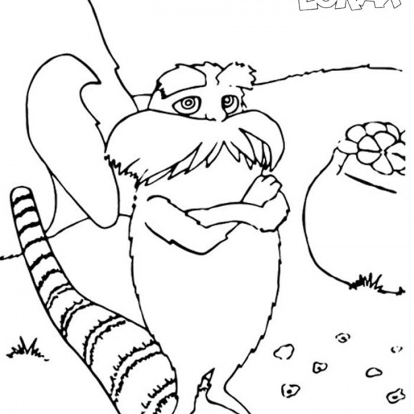 Cool Dr Seuss Lorax Coloring Pages Line Art - Free Printable Coloring Pages