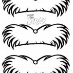 Dr Seuss Lorax Mustache Coloring Pages