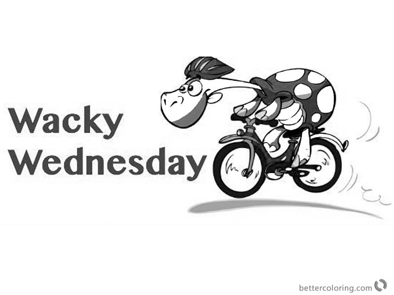 Dr Seuss Wacky Wednesday Coloring Pages Turtle Cycling printable