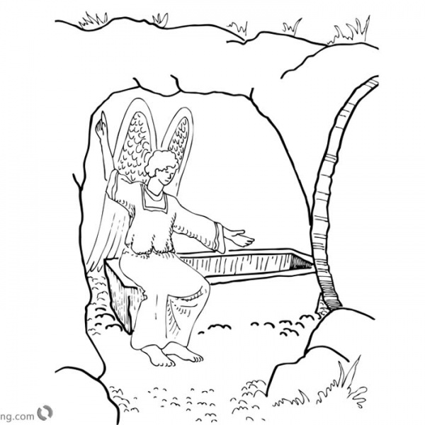 He has Risen Coloring Pages Empty Tomb - Free Printable Coloring Pages