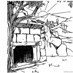 Empty Tomb Cloring Pages Easter Realistic Drawing