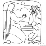 Empty Tomb Cloring Pages Mary and Angel