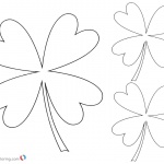 Four Leaf Clover Coloring Pages small