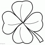 Four Leaf Clover Coloring Pages stand for luck