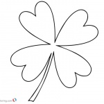 Four Leaf Clover Coloring Pages wish you good luck