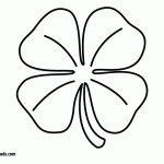 Four Leaf Clover Coloring Pages worksheet