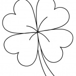 Four Leaf Clover St Patric Day Coloring Pages