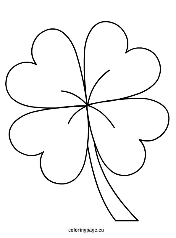 22+ Four Leaf Clover Coloring Page Free