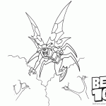 Fyling Alien Force from Ben 10 Coloring Pages