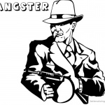 Gangster Coloring Pages Gun is Ready