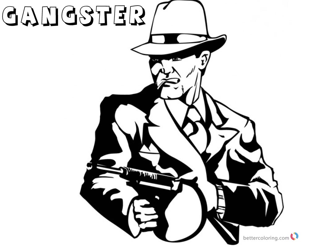 Gangster Coloring Pages Printable