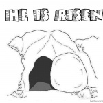 He is Risen Coloring Pages Empty Tomb Drawing