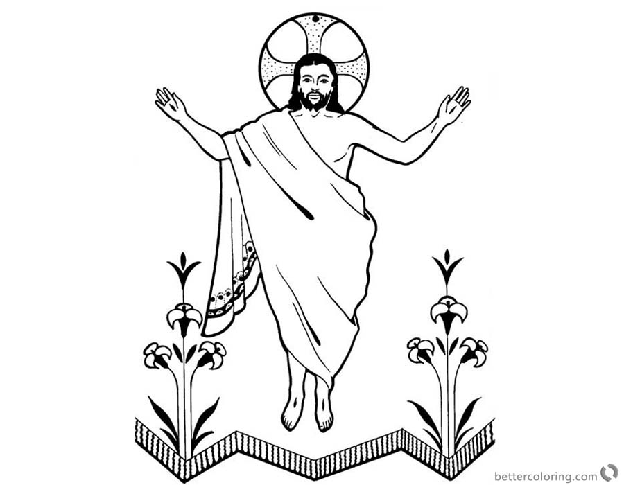 He is Risen Coloring Pages Jesus Resurrection Clip Art - Free Printable