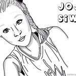 Jojo Siwa Coloring Pages by drawingiconss