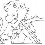 Jumanji Coloring Pages Animated Series Monkey with Mask