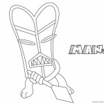 Jumanji Coloring Pages Animated TV Series The Manjis Black and White