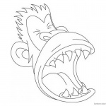 Jumanji Coloring Pages Animated Tv Series Monkey Clipart