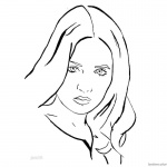 Jumanji Coloring Pages Welcome To The Jungle Ink drawing of Karen Gillan