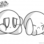 Kirby Coloring Pages Crying Kirby Base