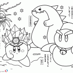 Kirby Coloring Pages Dragon Snowman
