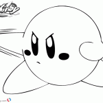 Kirby Coloring Pages Fighting Drawing