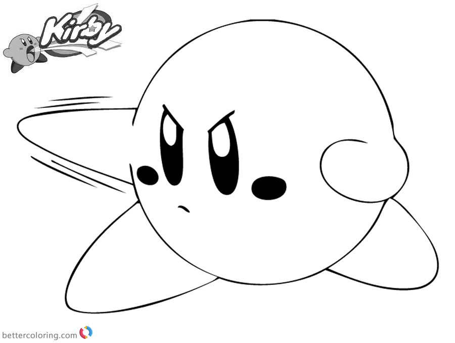 Kirby Coloring Pages Fighting Drawing printable and free