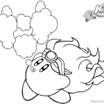 Kirby Coloring Pages Fire