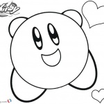 Kirby Coloring Pages Happy Heart