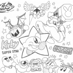 Kirby Coloring Pages Inktober by nintooner