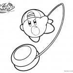 Kirby Coloring Pages Playing YoYo