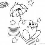 Kirby Coloring Pages Rainbow