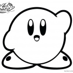 Kirby Coloring Pages Say Hi