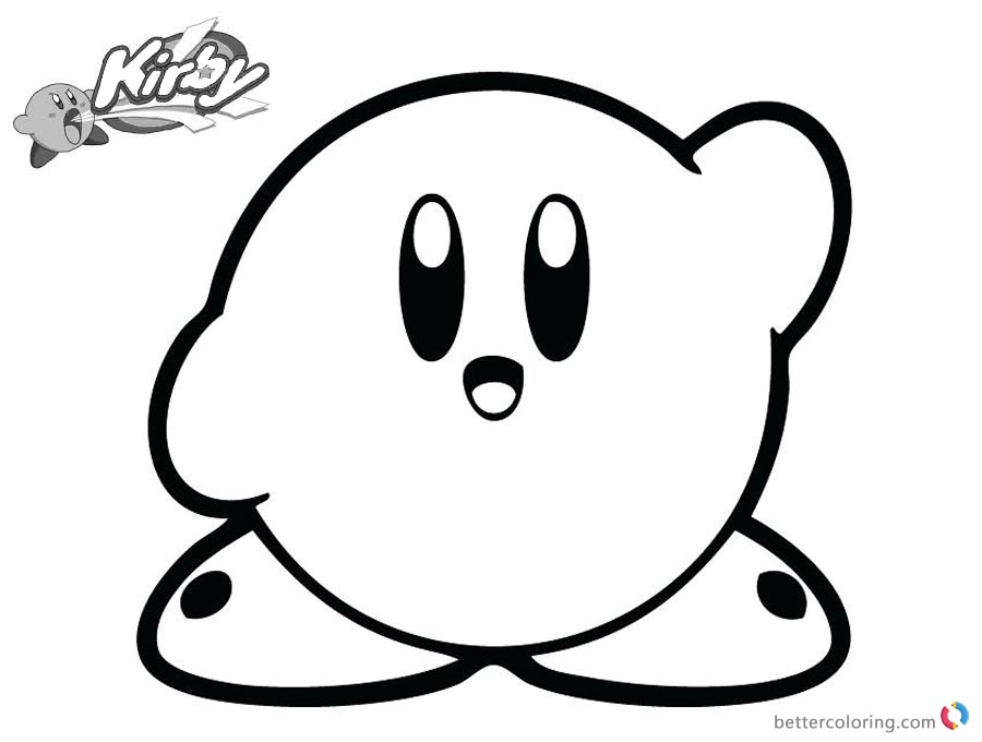 Kirby Coloring Pages Say Hi printable and free