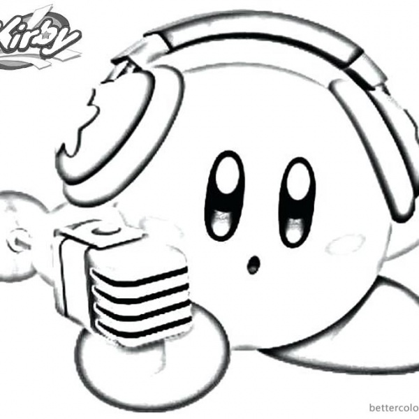 Kirby Coloring Pages Disegn Mario - Free Printable Coloring Pages