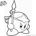 Kirby Coloring Pages Spear Kirby Picture