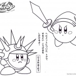Kirby Coloring Pages Sword Needle Kirby