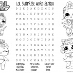 LOL Coloring Pages Activity Worksheet word search