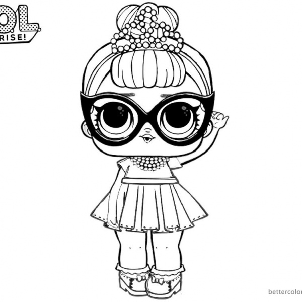 LOL Coloring Pages Curious Qt with pet - Free Printable Coloring Pages