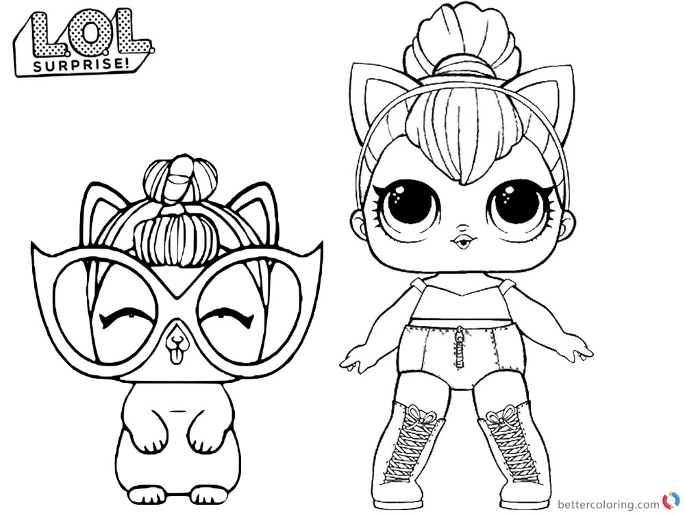 LOL Coloring Pages Kitty Queen printable