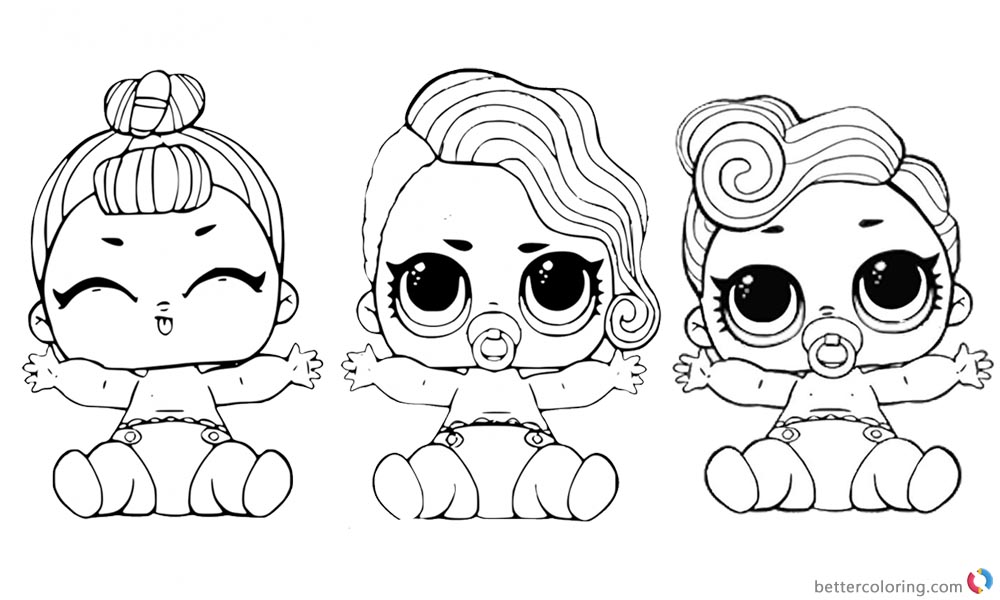 LOL Coloring Pages Lil Pearl lil hops and lil queen printable