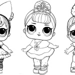 LOL Coloring Pages three dolls