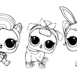 LOL Coloring Pages three lil dolls