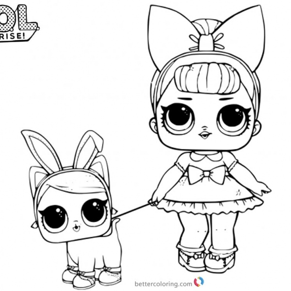 LOL Surprise Kitty Queen Coloring Pages